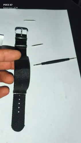 Pulseira NATO 20MM PRETA FORÇAS ESPECIAIS.