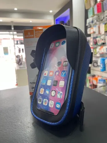 Promoção de Suporte celular moto e bike a prova de água com bolsa interna