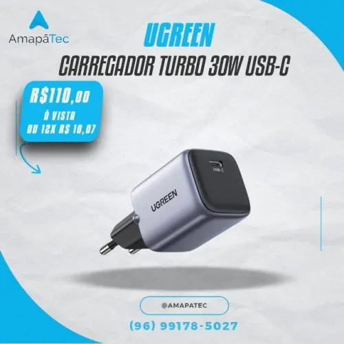 UGREEN Carregador Tipo USB C 30W