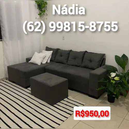 Sofá de canto com puff - Conforto e Elegância! .23