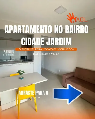 APARTAMENTO MOBILIADO DISPONÍVEL PARA LOCAÇÃO, NO BAIRRO CIDADE JARDIM!