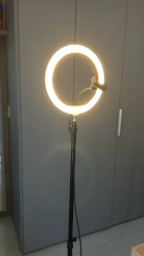 Ring Light LED 26cm + Tripé Alto + Suporte para Celular