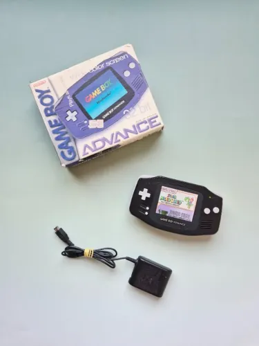 GAME BOY ADVANCE GBA Tela IPS Recarregável Completo + Super Mario Advance
