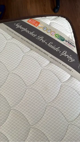 Colchão Ortobom + Box Solteiro