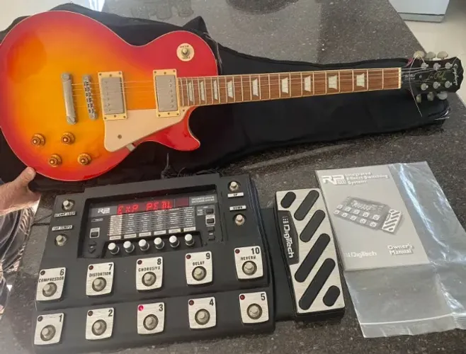 Kit Guitarra Epiphone Les Paul Standard + DigiTech RP1000 Zero + Bag + Cabo Monster