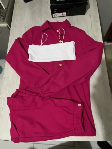 Conjunto Camisa Manga Longa Short de Linho Boto?s