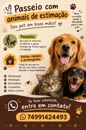 Passeio e cuidados com seu pet