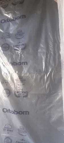 Colchao com box em couro mola ensacado ortobom novo