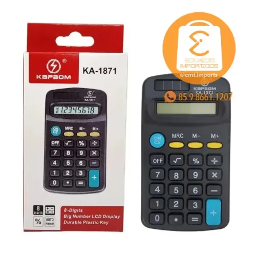 Calculadora de Bolso Pequena 08 Digitos Kapbom KA-1871