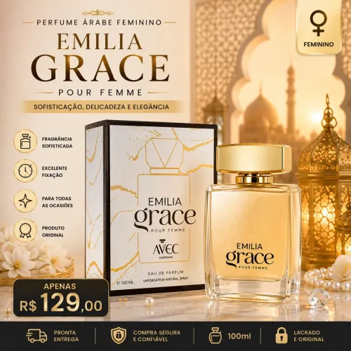 Perfume Árabe Emilia Grace Original 100ml Feminino