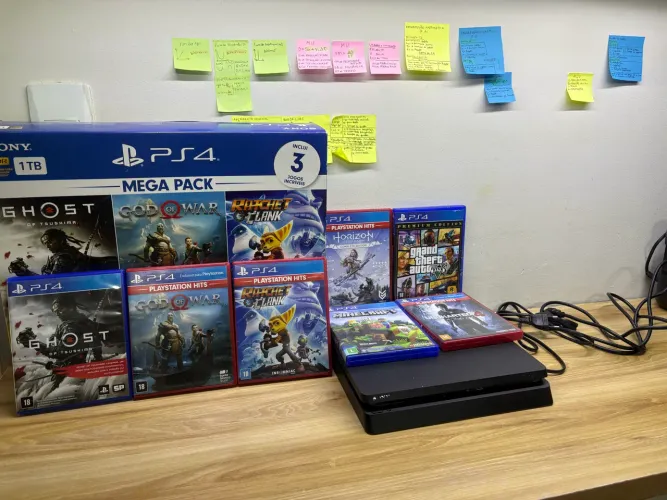 PS 4 Slin 1tb hdr preto
