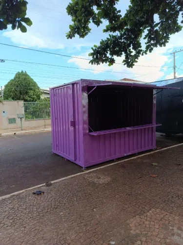 Lanchonete desmontável 3x2x2,20 fabricada de aço