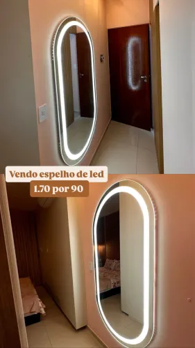 Espelho de led para quarto ou loja 