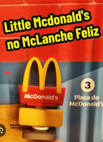 Little Mcdonalds miniaturas Placa do Restaurante nova na caixinha