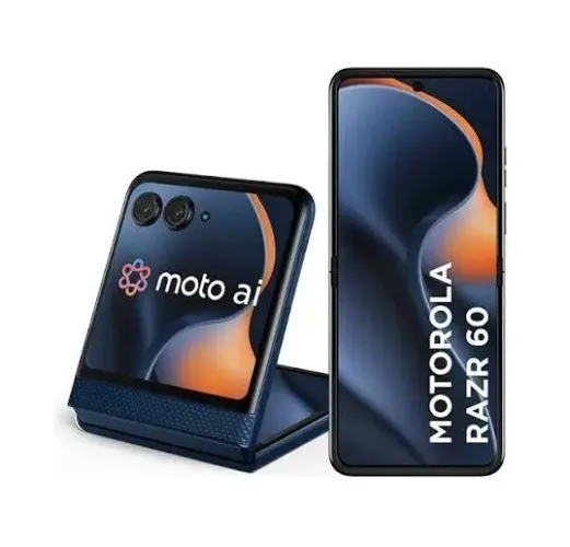 Motorola Razr 60 5G, Azul, 256Gb + 12Gb, Nota Fiscal (estado de novo) + Moto Buds Bass