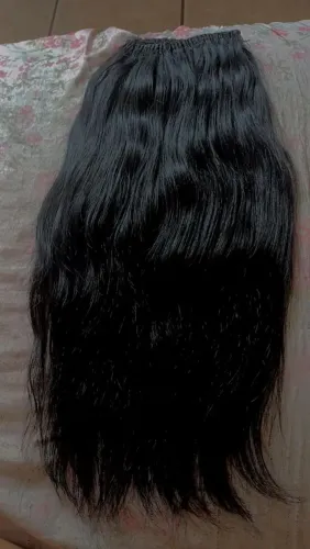 Cabelo humano ondulado preto 
