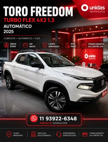 Fiat Toro Freedom 1.3 T270 4X2 Flex AUT 2025