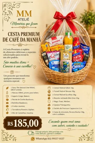 Cesta de Café da Manhã com Caneca