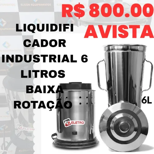 Liquidificador industrial 6 litros baixa rotação 