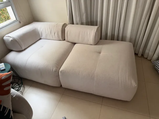 Sofá Artzzi Off White - 2,20m | Modular | Encosto Reposicionável