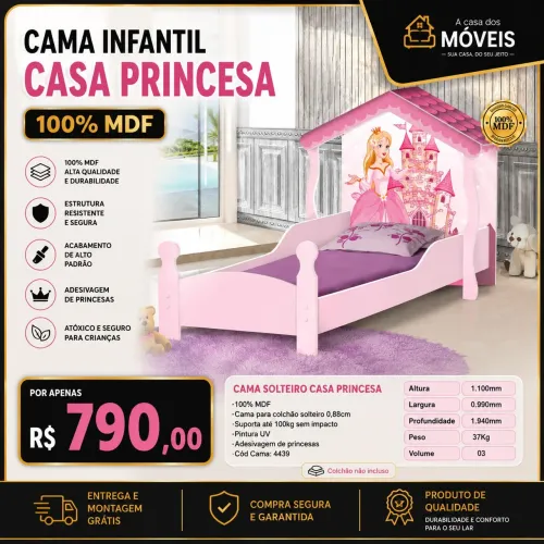 Cama casa princesa