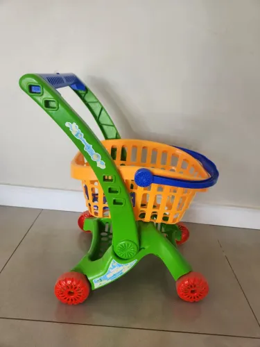 Carrinho mercado infantil calesita super mercadinho
