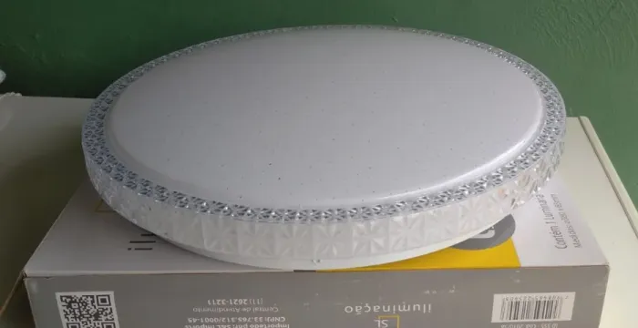 Plafon Redondo luminaria 38cm 30watts Multicor SL Iluminação
