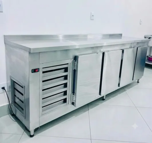 Balcão refrigerado inox