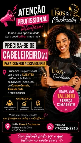 Precisa-se de profissionais da beleza, Cabeleireiro(a)