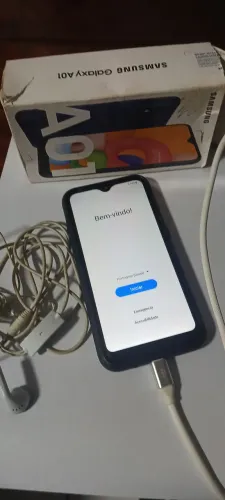 Samsung Galaxy A01 32GB - Completo na Caixa (Bateria Nova + Acessórios)