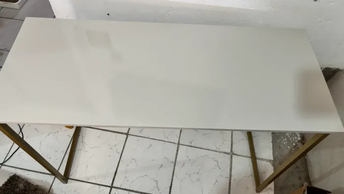 Escrivaninha Industrial 110cm Mesa Estudo Aparador Pés Aço