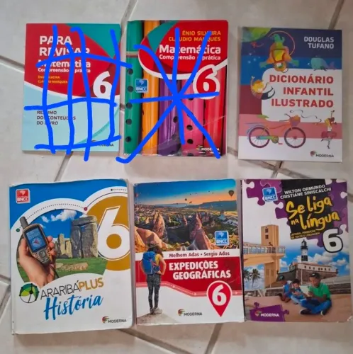 Livros Moderna 6 ano