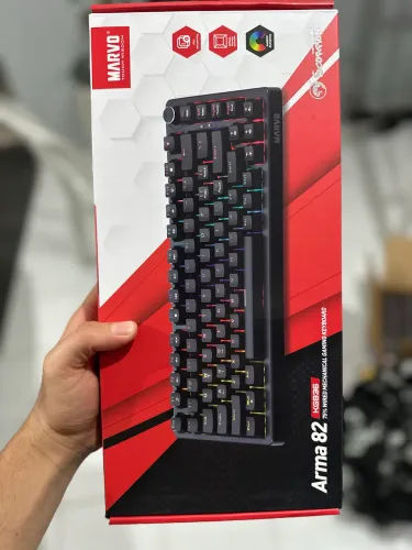 Teclado Mecânico Gamer MARVO KG936 Switch TNT peach linear - Lacrado