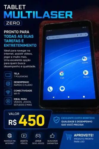 VENDE-SE TABLET MULTILASER ZERO!