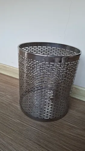 Lixeira de aço inox para escritório