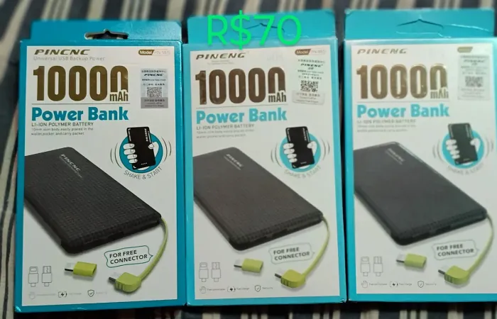Carregador Power bank novos( dinheiro/Pix)