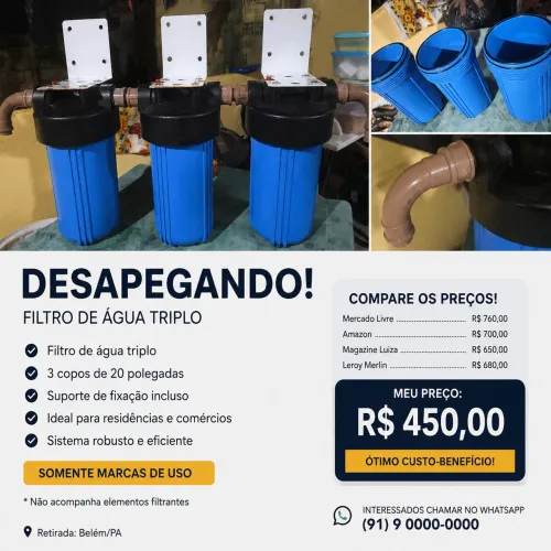 ? FILTRO DE ÁGUA TRIPLO - DESAPEGANDO