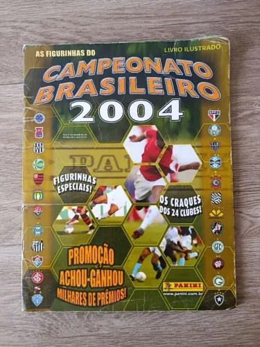 Álbum Campeonato Brasileiro 2004 Incompleto Colado Faltam 33 figurinhas