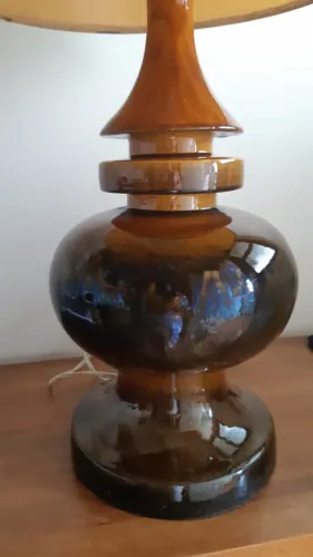 Abajur de cerâmica Vintage anos 70