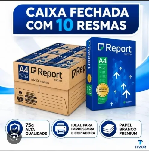 Papel Sulfite Report A4 Caixa fechada - Frete gratis!