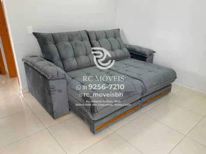 Sofá Retrátil e Reclinável Barcelona Euro Pillow 30cm Molas Ensacadas | Qualidade Garantid