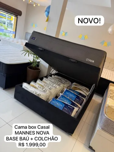 Cama Box Casal MANNES NOVA - ENTREGAMOS
