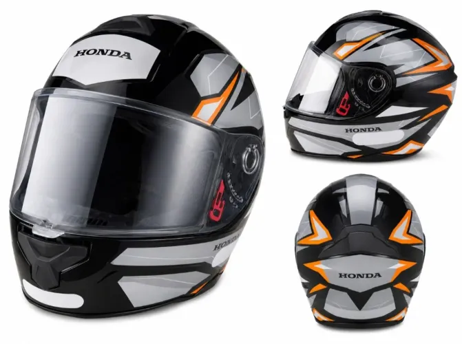 Capecete Honda HFS 2 RC (na cor preto, cinza e laranja