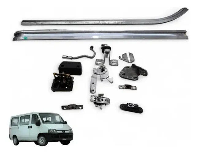 Kit Trilho Porta Lateral Peugeot Boxer Furgon 2014 Branco