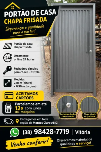 Portão social trapézio