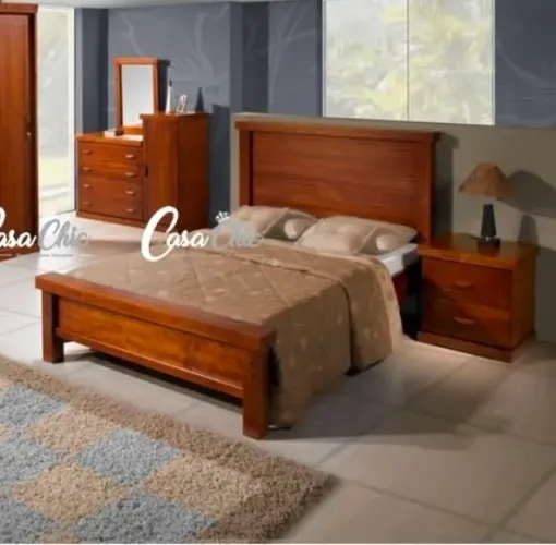 VENDO CAMA QUEEN DE MADEIRA MACIÇA NOVA