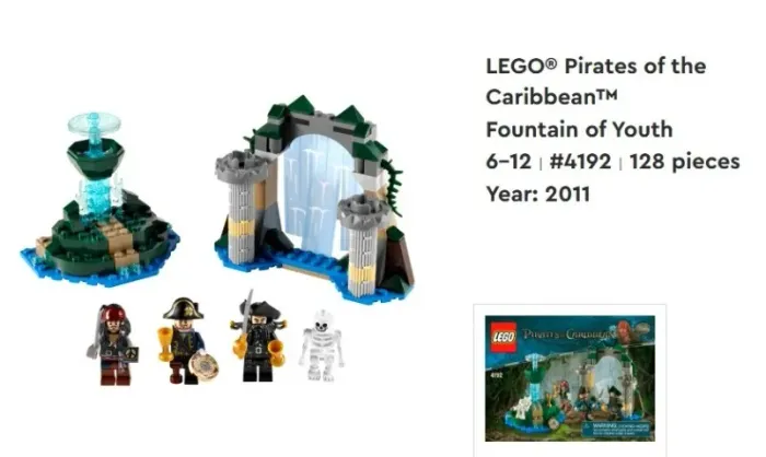 LEGO Pirates of the Caribbean Fountain of Youth 6-12 | #4192 Year: 2011