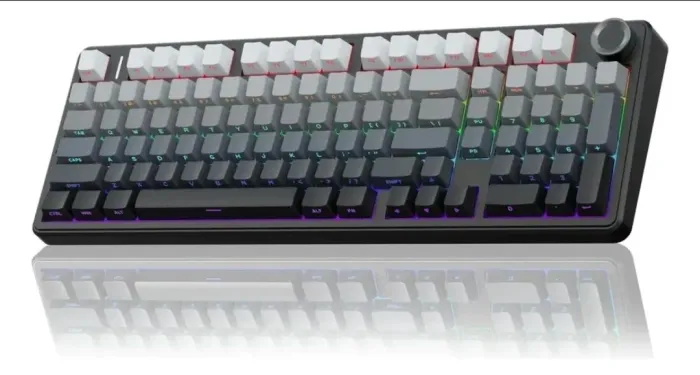 Teclado Mecânico AULA F99Pro de Baixo Ruído com Estrutura Gasket, Hot-swap, RGB