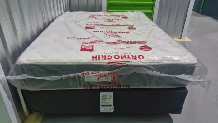 Cama de Casal Box (Box Luckspuma e Colchão Eco Premium)