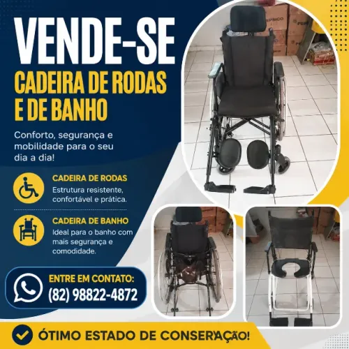 Cadeira de rodas e de banho